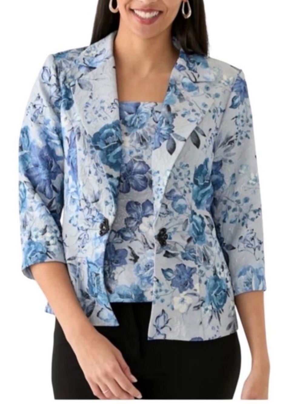 Alex Evenings Womens Formal Floral Printed Camisole & Matching Jacket NWT